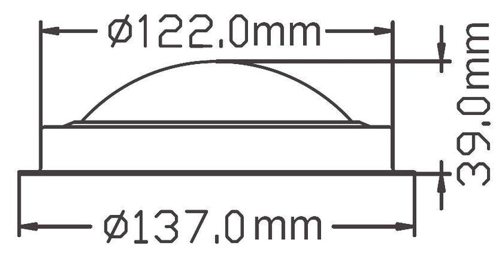 LED Dome Light Stainless Steel, with integral switch, 137mm (Dia.) - 4Boats