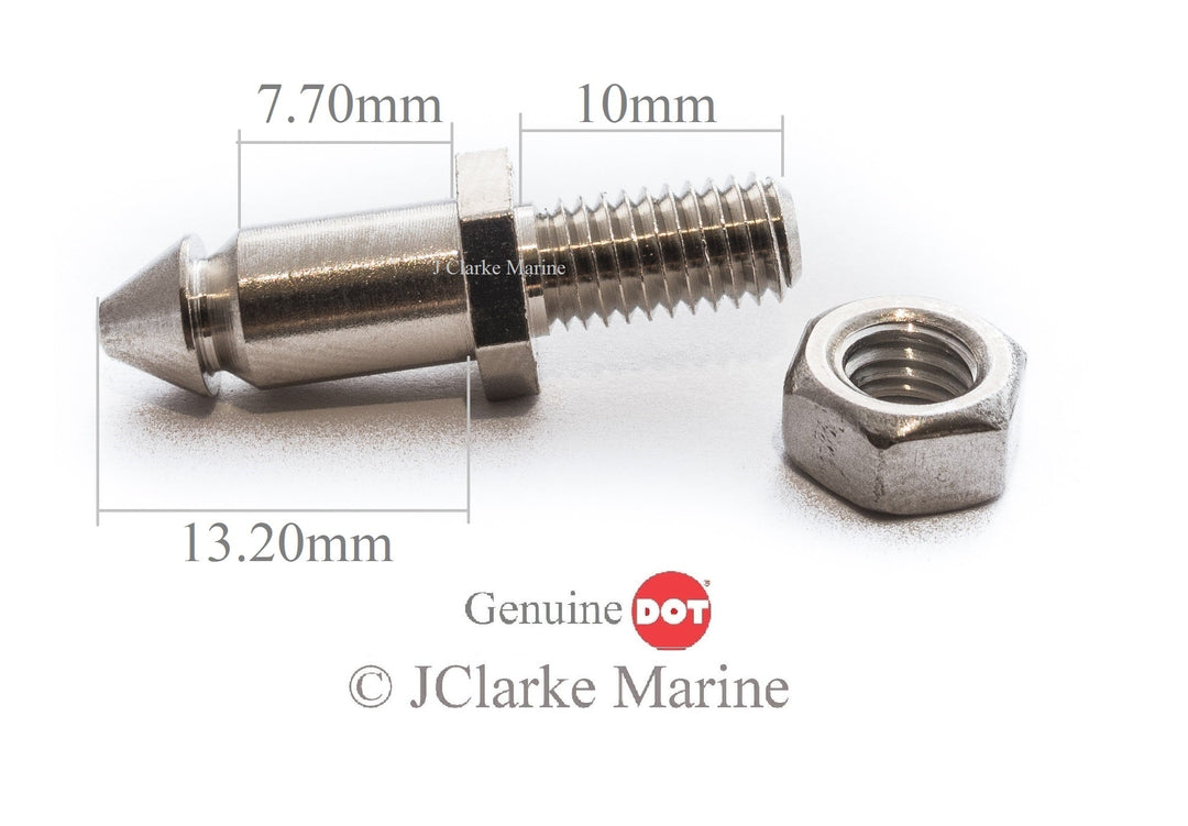 Lift the dot threaded fastener stud and nut M5 x 10mm ( Double height ) - 4Boats