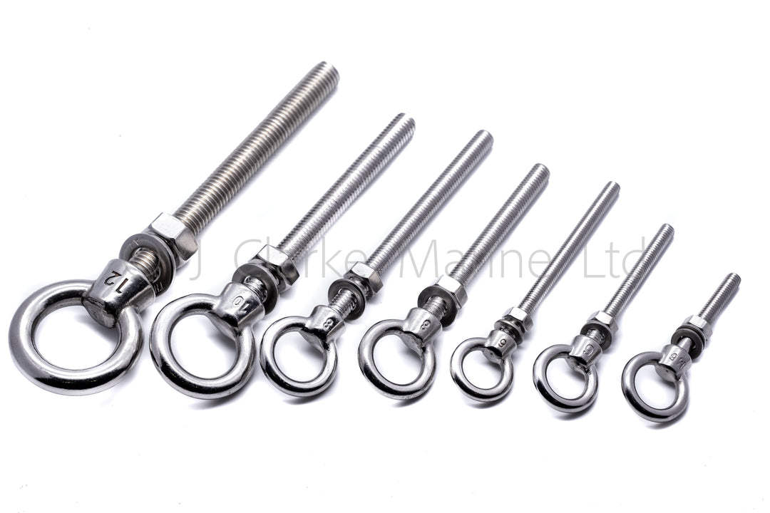 Longshank eye bolt - Marine grade stainless steel 316 A4 - 4Boats