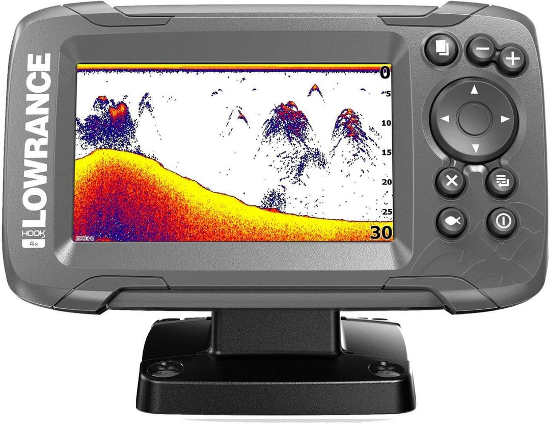 Lowrance New Hook 2 4X Bullet Skimmer Fishfinder with Skimmer Transducer - 4Boats