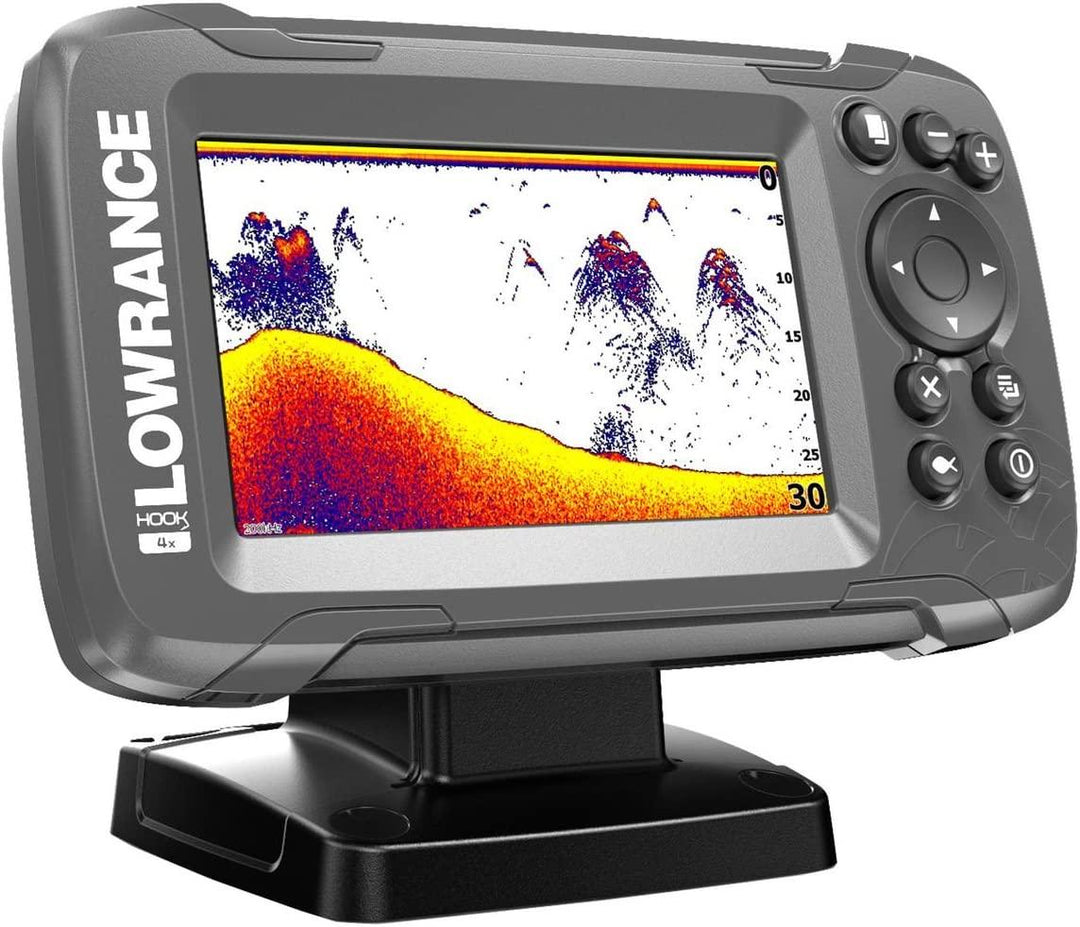 Lowrance New Hook 2 4X Bullet Skimmer Fishfinder with Skimmer Transducer - 4Boats