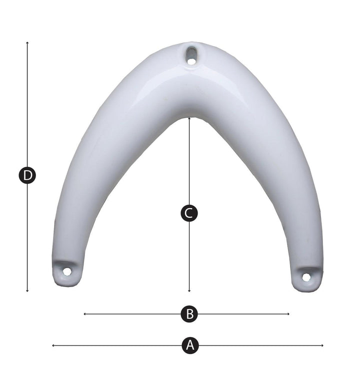 Majoni Bow Fender - White - Large - 4Boats