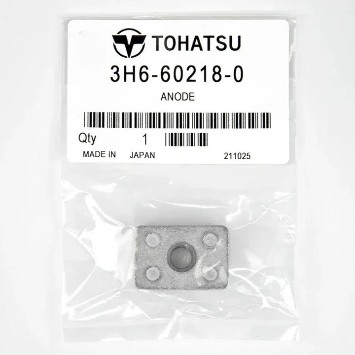 Tohatsu 3H6-60218-0 lower-unit anode equivalent to Mercury 875208 included in the 5HP service kit