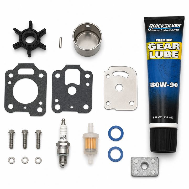 Mercury Mariner 5HP 2-stroke complete service kit for model 1005201EK serial 2B300585