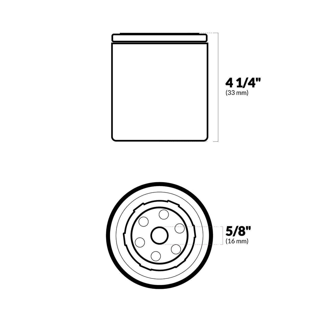 Mercury outboard fuel filter with dimensions 4 1/4 inches tall and 5/8 inch diameter for boat engines