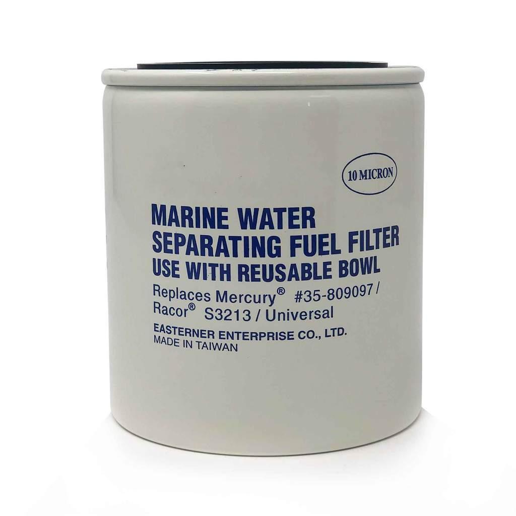 Mercury outboard fuel filter for marine use, 10 micron with reusable bowl for reliable performance