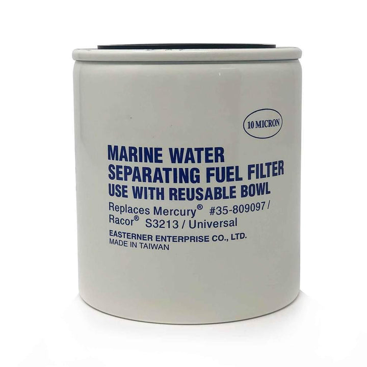 Mercury outboard fuel filter for marine use, 10 micron with reusable bowl for reliable performance