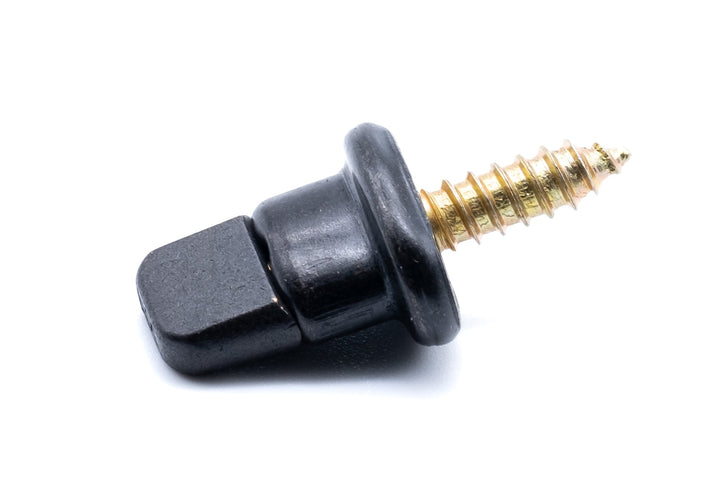 Military black Turnbutton fastener screw in base with brass thread "turnbuckles"