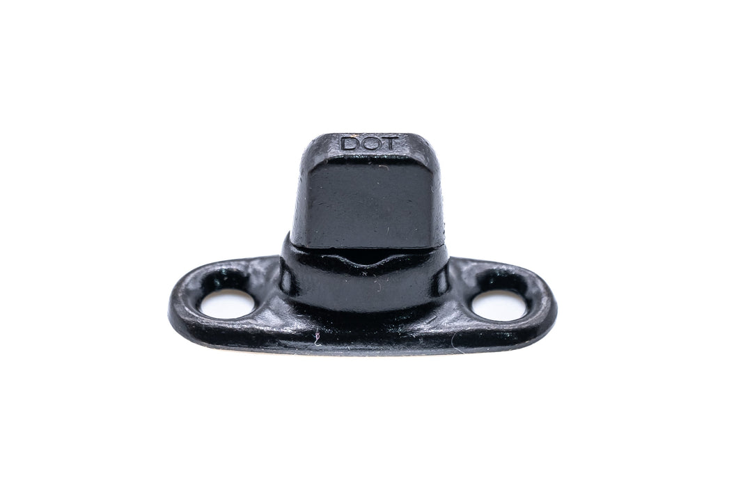 Military oxide black turnbutton fastener 6mm 2 hole base - 4Boats