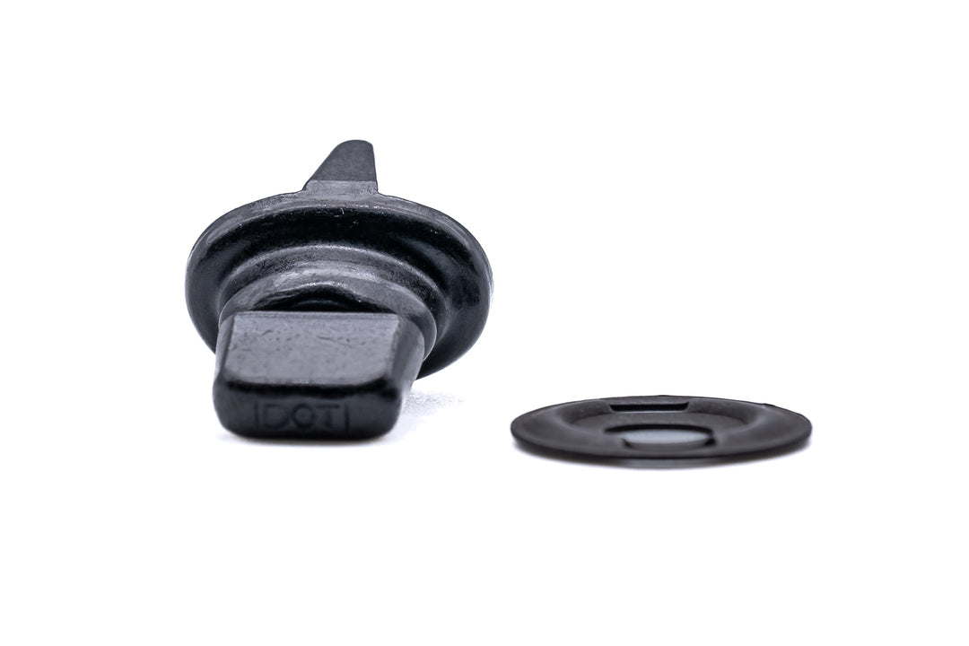 Military oxide black turnbutton fastener cloth to cloth clinch and washer - 4Boats