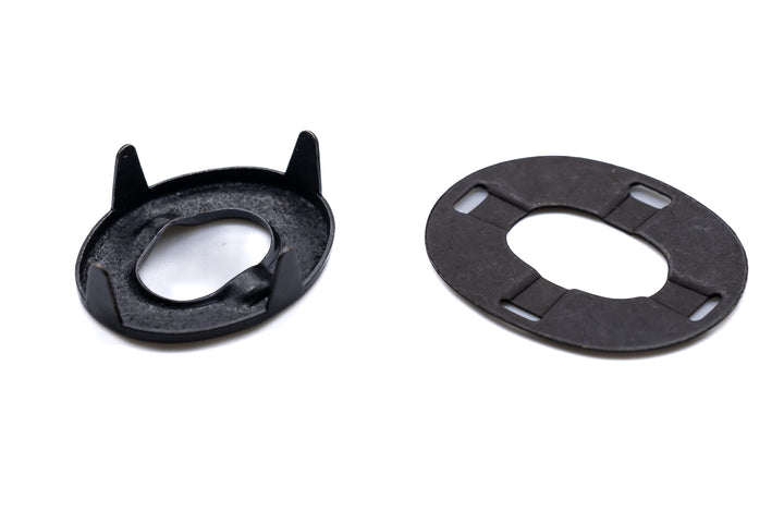 Military oxide black turnbutton fastener eyelet and washer - 4Boats