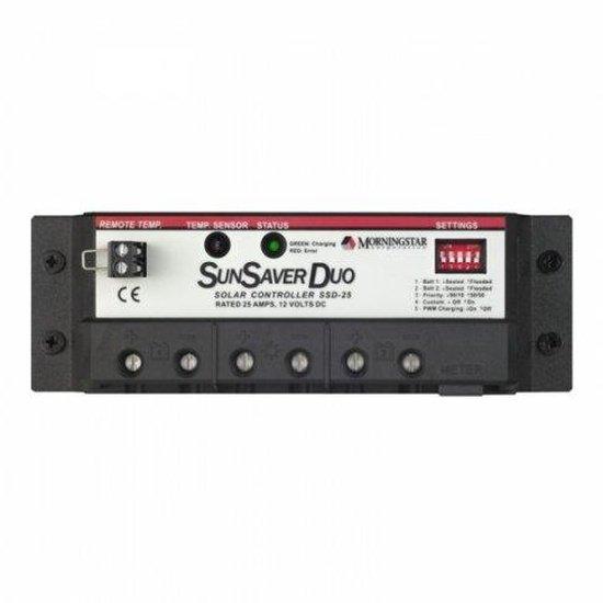Morningstar SunSaver Duo 25A 12V dual battery solar controller for caravans, motorhomes, boats and yachts - 4Boats