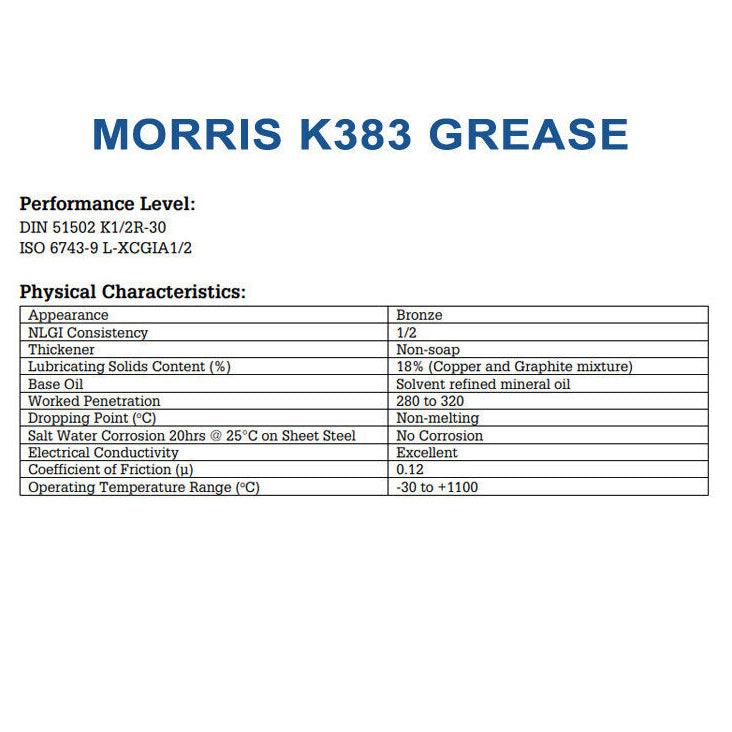 Morris K383 Copper Anit Seize Slip Compound Grease - 500g - 4Boats