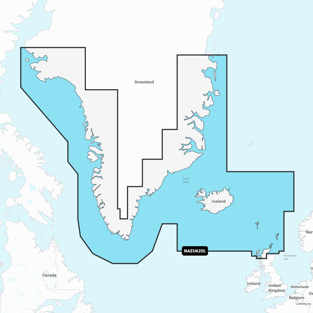 Navionics+ Large Chart: EU620L - Greenland & Iceland - 4Boats