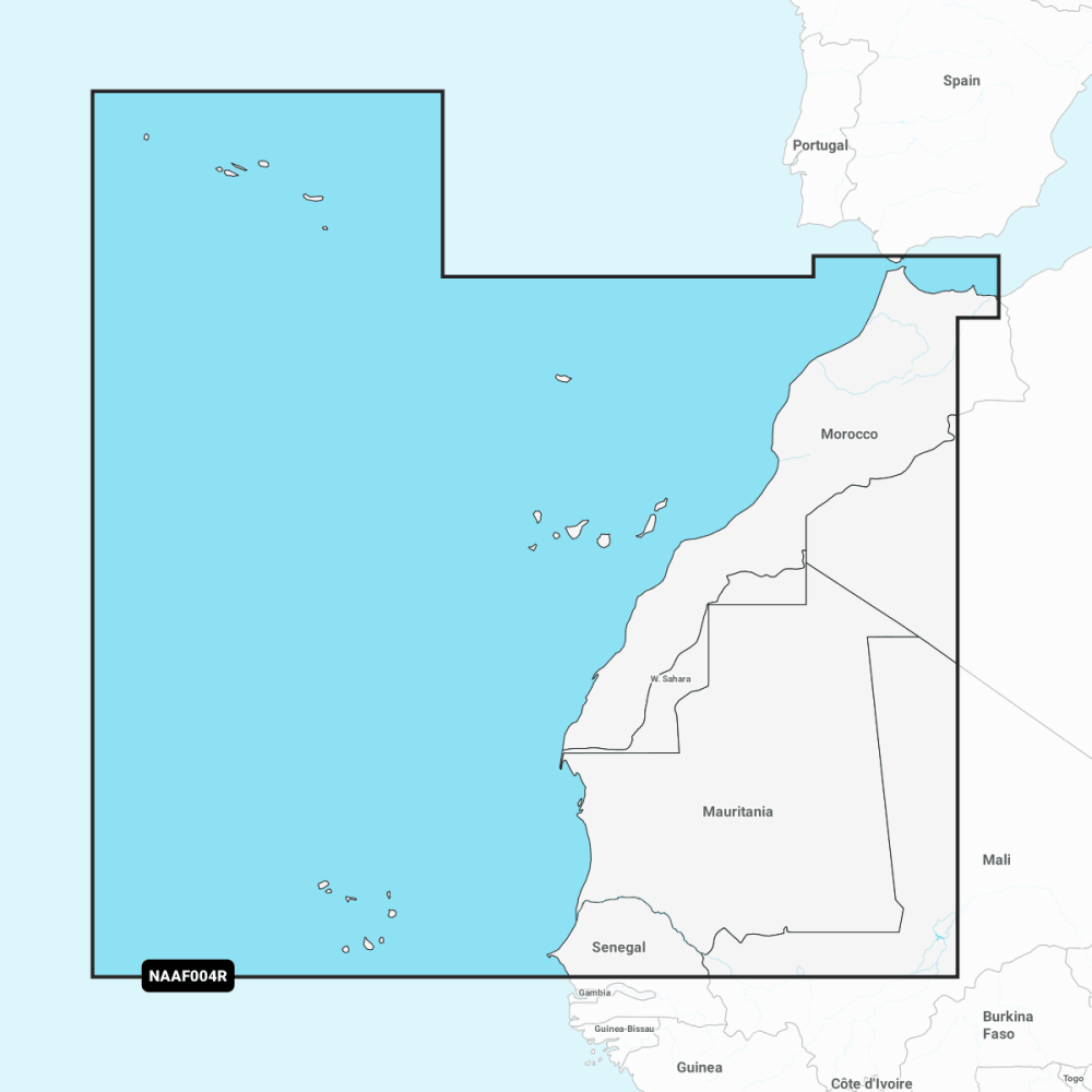 Navionics+ Regular Chart: AF004R - Africa Northwest - 4Boats