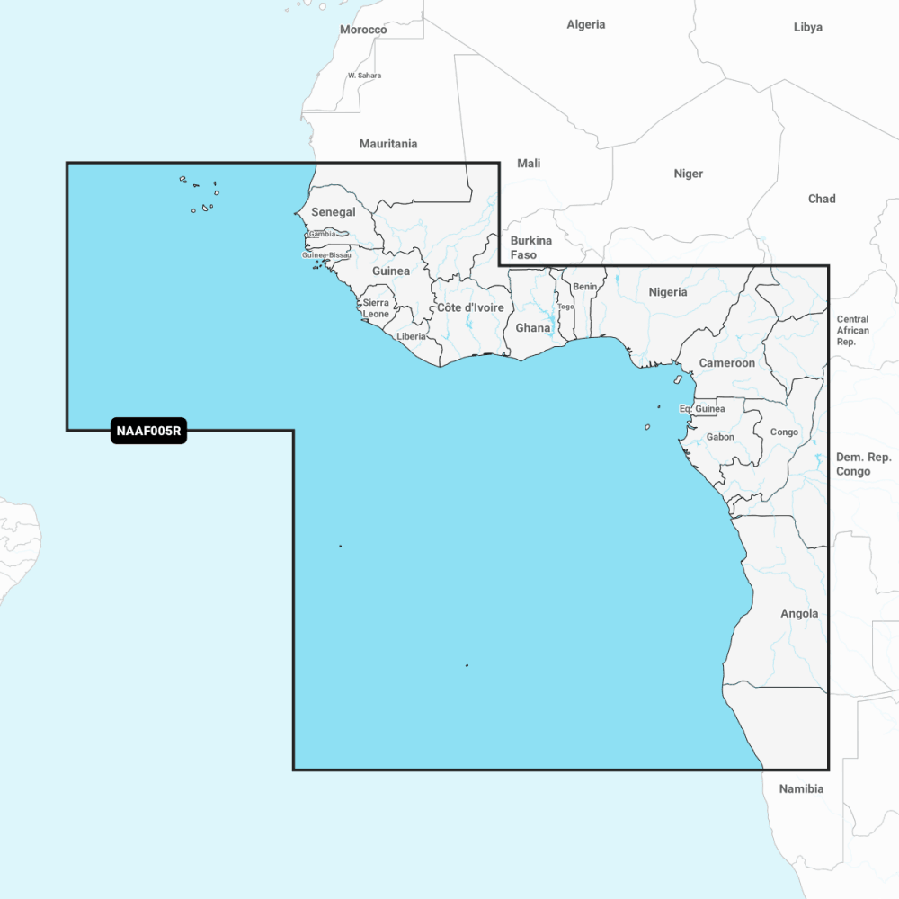 Navionics+ Regular Chart: AF005R - Africa West - 4Boats