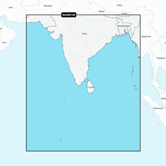 Navionics+ Regular Chart: AW015R - Indian Subcontinent - 4Boats