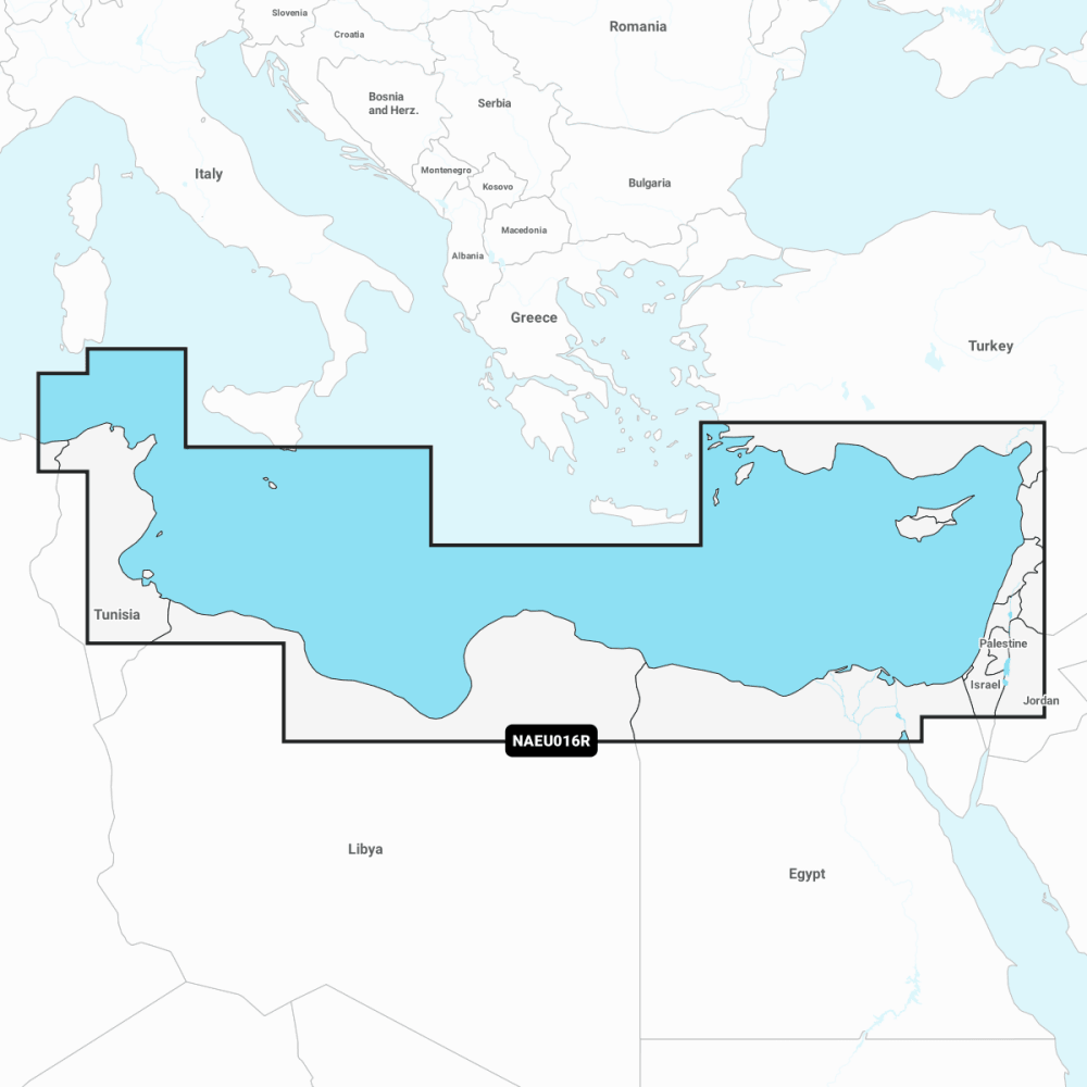 Navionics+ Regular Chart: EU016R - Mediterranean Sea Southeast - 4Boats