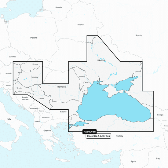 Navionics+ Regular Chart: EU063R - Black Sea & Azov Sea - 4Boats