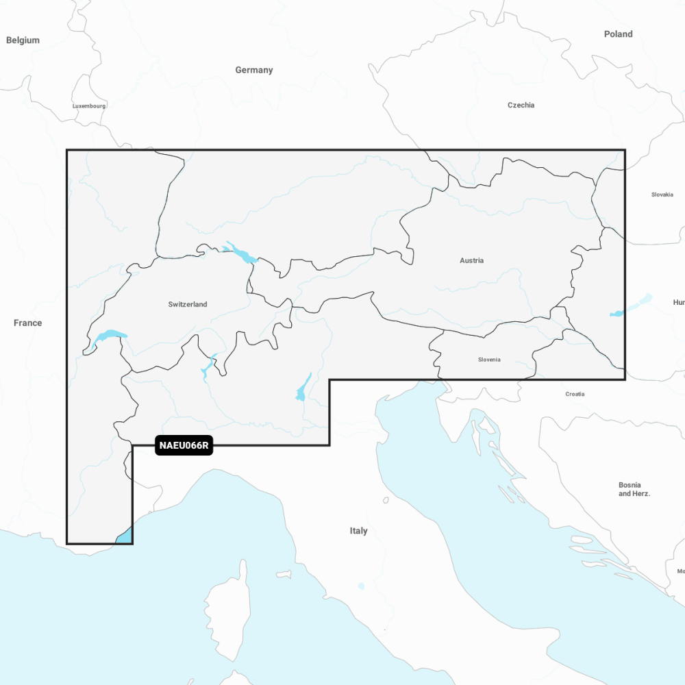 Navionics+ Regular Chart: EU066R - Alpine Lakes & Rivers - 4Boats