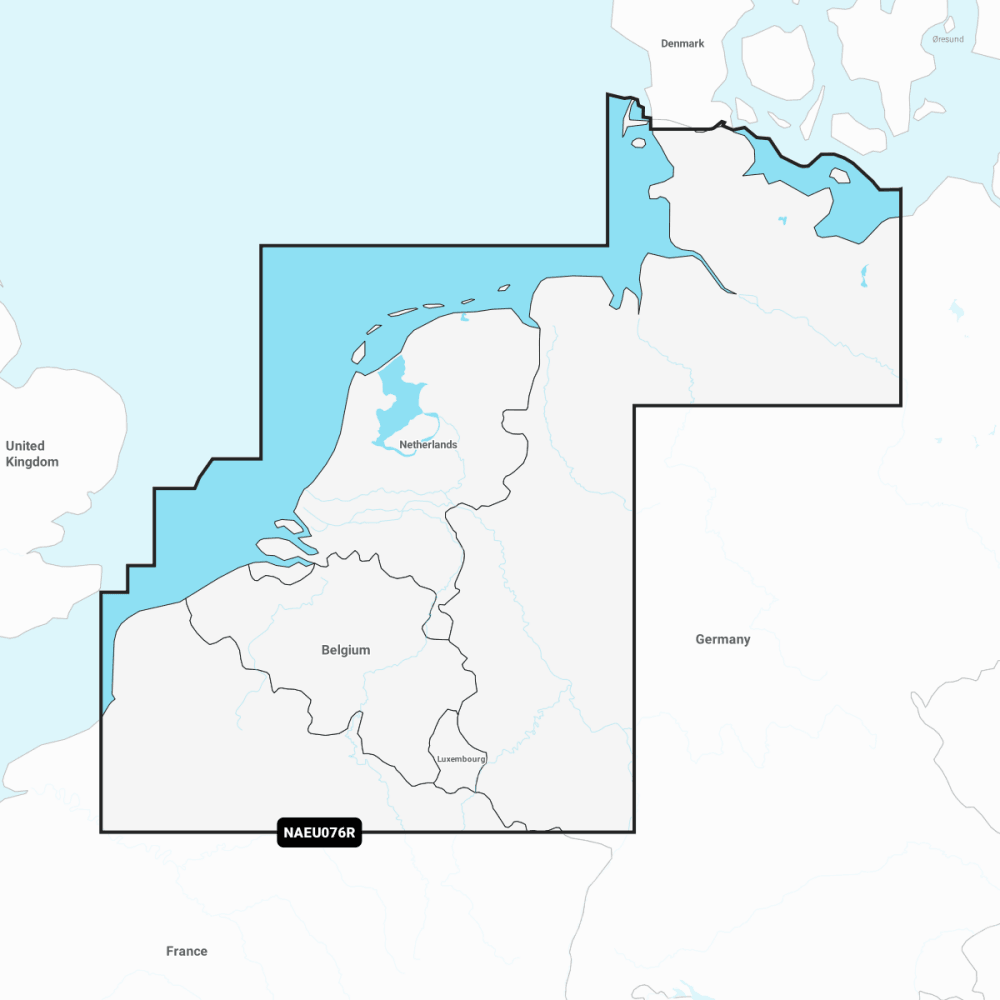 Navionics+ Regular Chart: EU076R - Benelux & Germany West - 4Boats