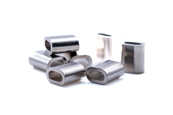 Nickel plated copper ferrules for crimping wire rope - 4Boats