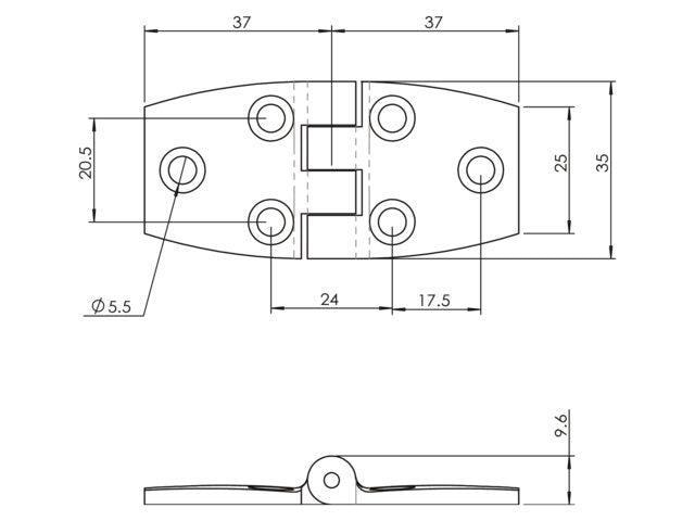 Nylon Hinges - 4Boats