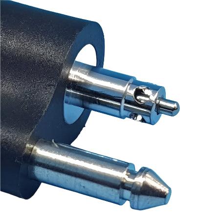 OMC Johnson fuel connector with durable metal fittings for secure fuel connection in marine applications