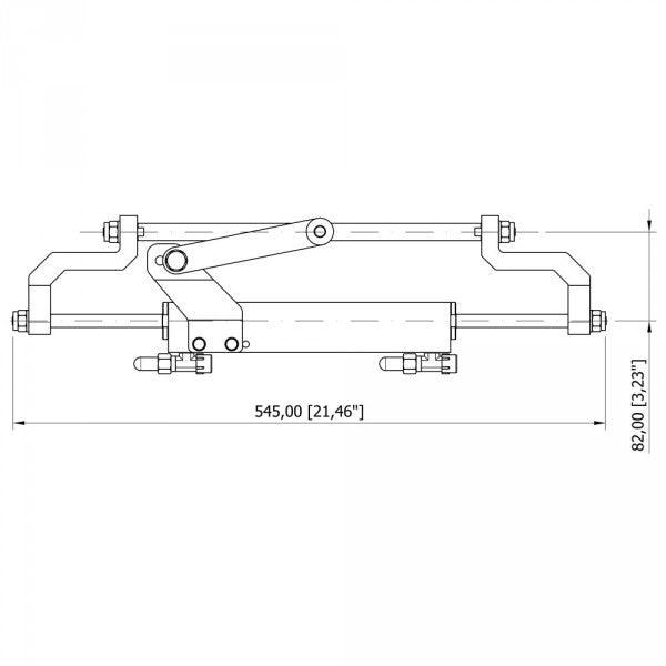 Outboard hydraulic steering system for engines up to 80HP Mavi Mare - 4Boats