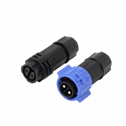 PAIR OF 2-PIN IP67 WATERPROOF LOCKING CONNECTORS 300V 20A - 4Boats