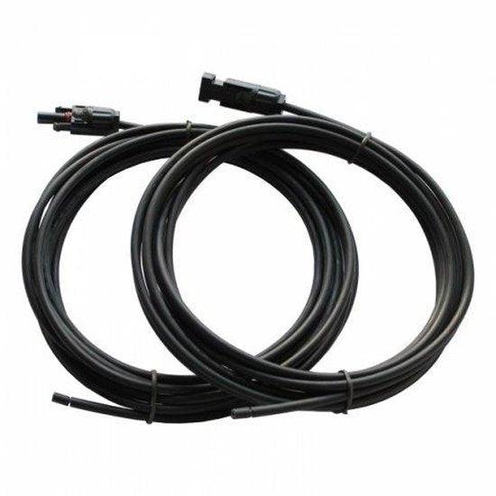 Pair of 5m single core extension cable leads 4.0mm for solar panels and solar charging kits - 4Boats