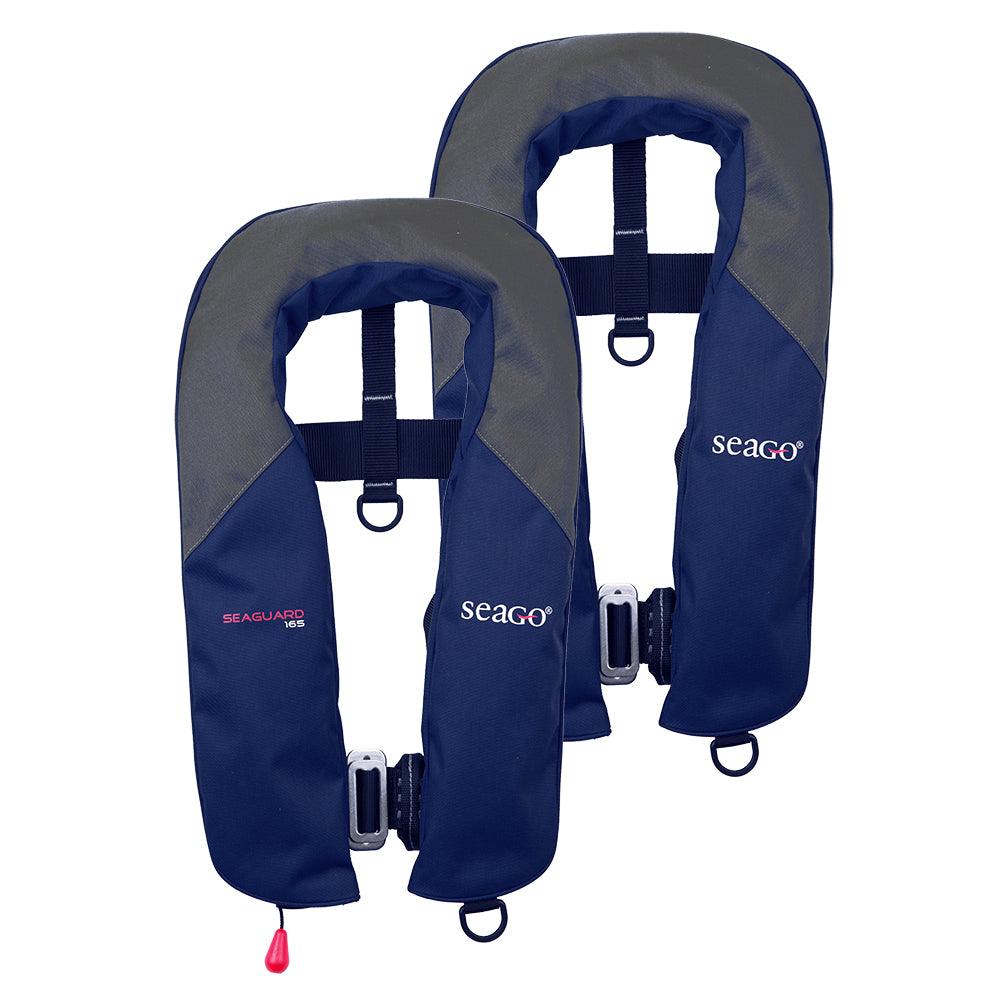 Pair Seaguard 165N Manual Lifejacket - Navy - 4Boats