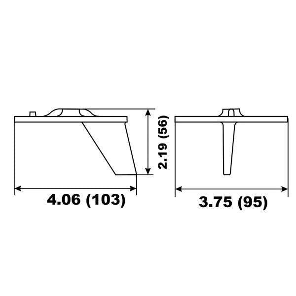 Performance Metals Navalloy® Trim Tab Anode for Honda Outboards (20HP, 25HP, 30HP, 40HP, 50HP) with Mounting Hardware - 4Boats