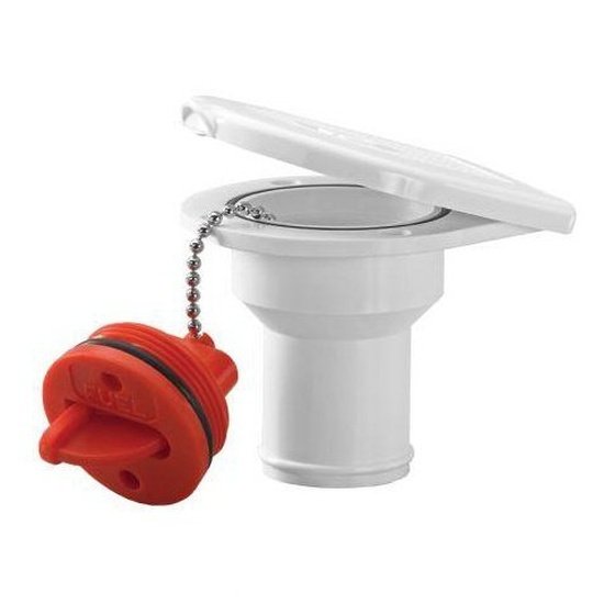 Plastic Deck Filler with Fuel Cap & Flip Lid - 38mm - 4Boats