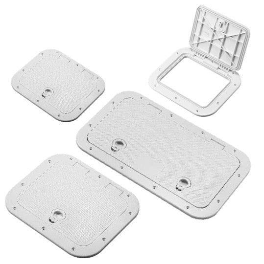 MidMarine premium deck inspection hatch set in white, suitable for marine applications and easy access