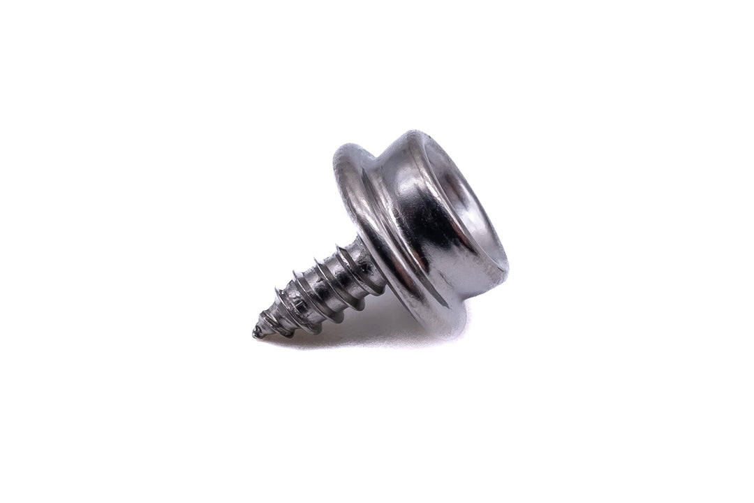 Press snap fastener SCREW STUD 3/8" short thread 316 Stainless steel marine grade DURABLE DOT