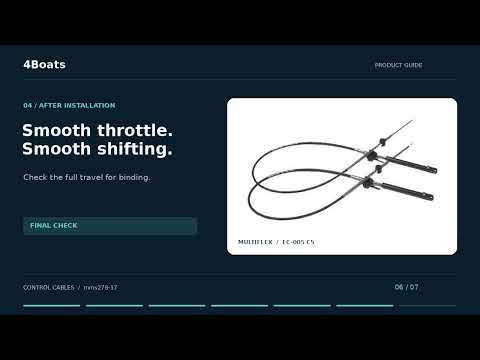 Product video: 2x Multiflex EC-005 C5 Control Cables 17ft Mercury MerCruiser Gen I