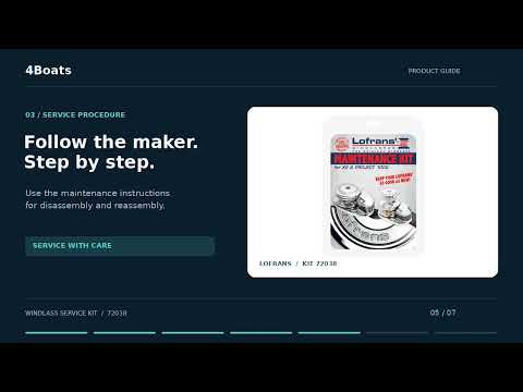 Product video: Lofrans Project 1000 X2 Windlass Maintenance Kit 72038 Service Seals O-Rings