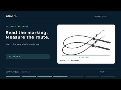 Product video: 2x Multiflex EC-005 C5 Control Cables 16ft Mercury MerCruiser Gen I