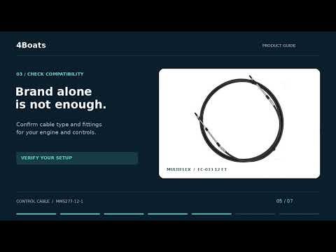 Product video: 12ft Multiflex EC-033 33C C2 Type Control Cable Yamaha Suzuki Honda Tohatsu