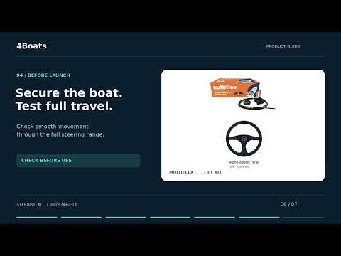 Product video: Multiflex 11ft Boat Steering Kit 150HP Outboard Mechanical Cable Helm SC-16-11KIT