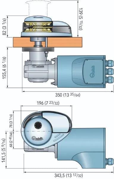 Quick DP2 1024 Windlass Gypsy Only (1000W / 24V / 8mm) - 4Boats