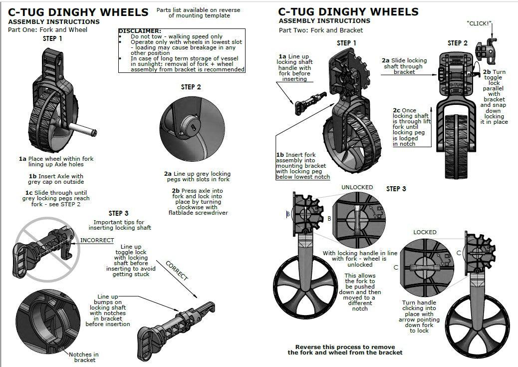 Railblaza C-TUG Dinghy Wheels Pair - 4Boats