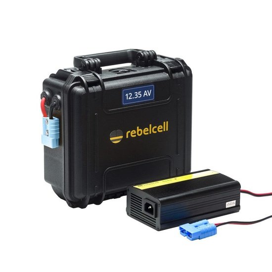 Rebelcell Outdoorbox 12.35 AV - 12V 35A 432Wh & 12.6V10A Charger - 4Boats