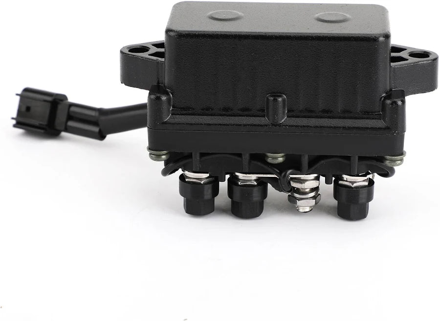 Side view of Recmar power trim and tilt relay 63P-81950-00 showing housing and terminal posts