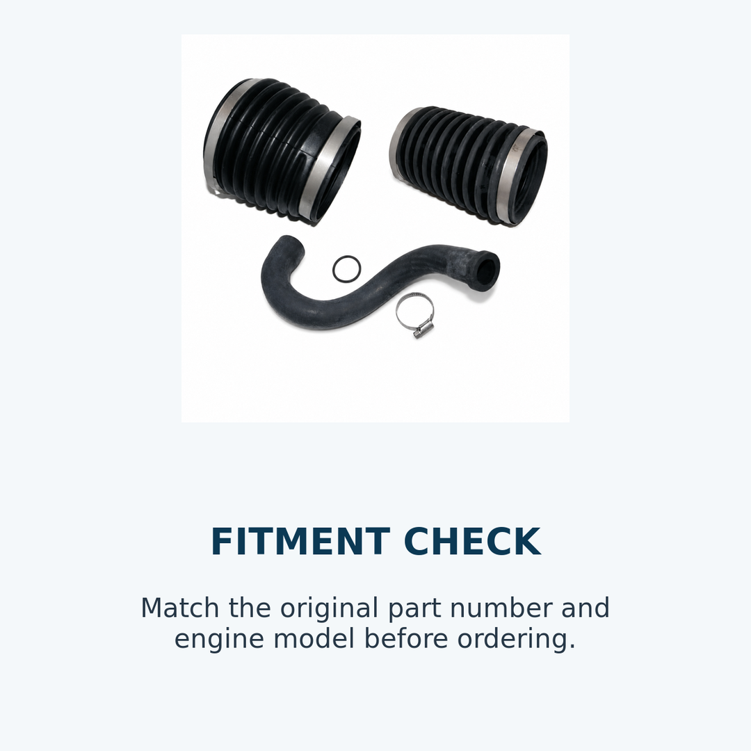 Volvo Penta 290 SP DP Bellows and Water Hose Kit – fitment check
