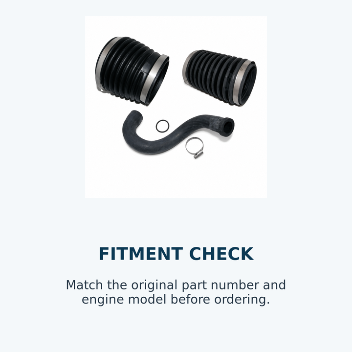 Volvo Penta 290 SP DP Bellows and Water Hose Kit – fitment check