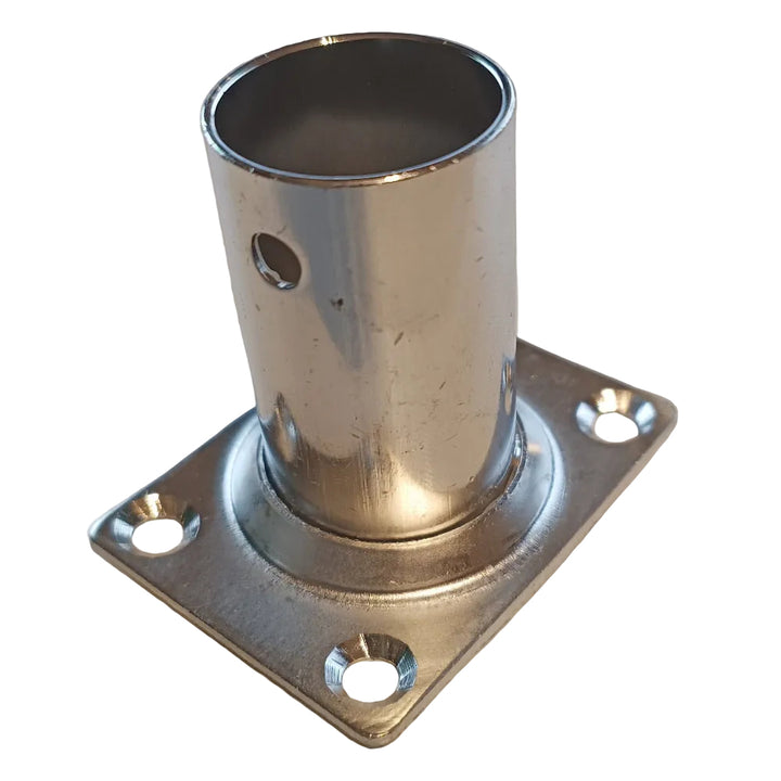 25mm Stainless Steel 316 Rectangular Rail Base 90° Boat Marine Handrail Stanchion