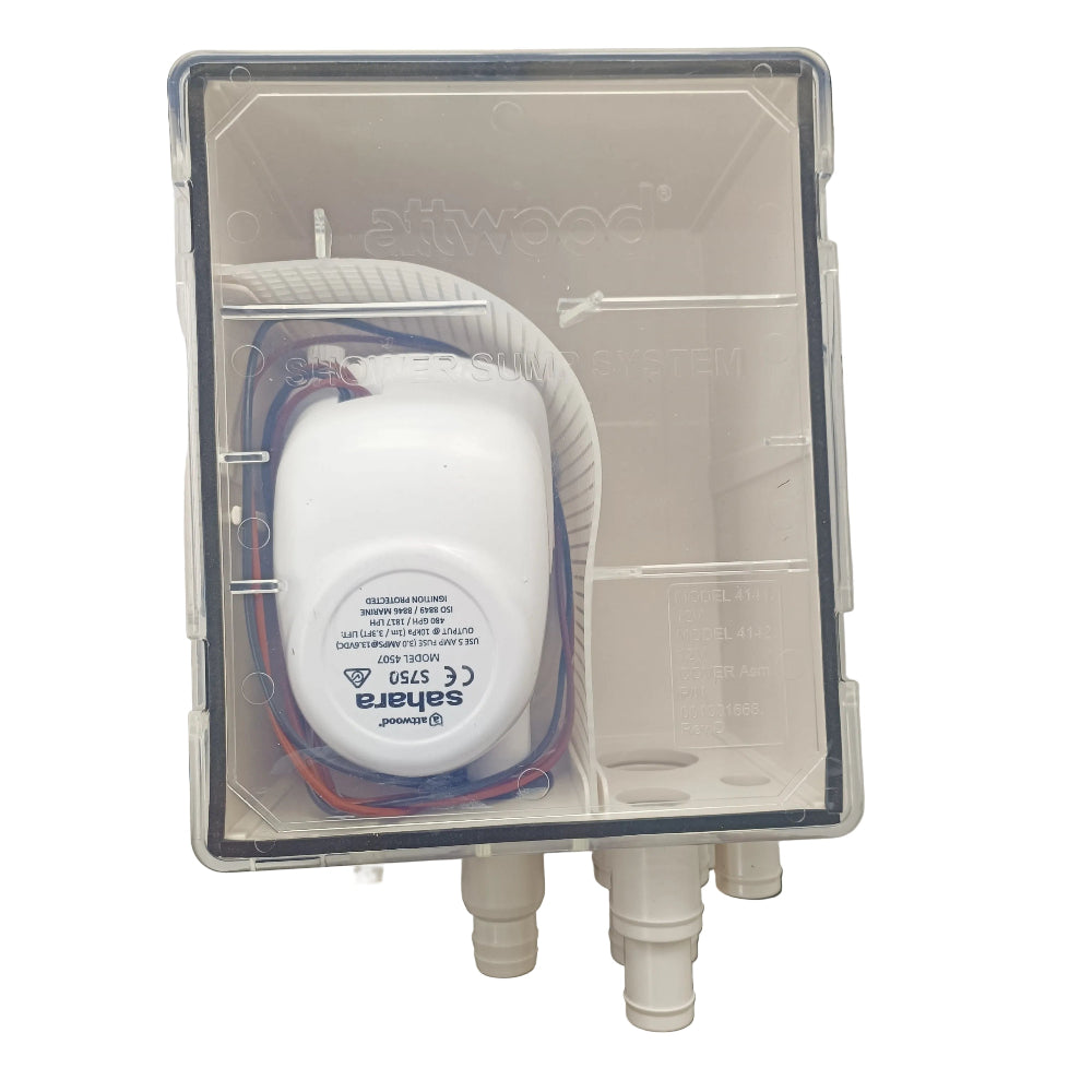 Attwood 4142-1 Shower Sump Pump System 12V 750 GPH Small Box Marine Boat