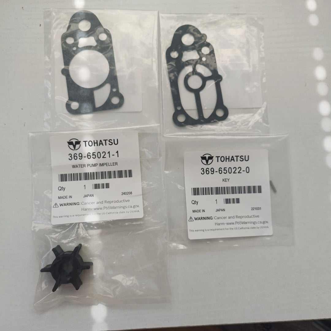 Tohatsu 2hp/2.5hp/3.5hp Outboard Water Pump Impeller Service Kit 369-65021-1